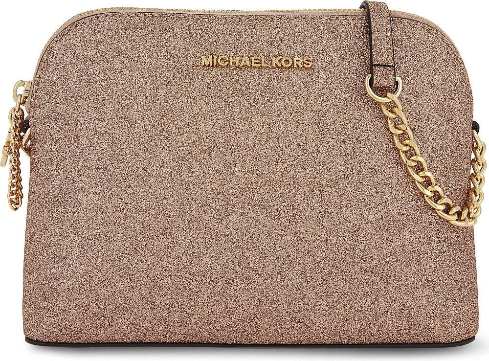 Michael kors rose gold glitter purse sale